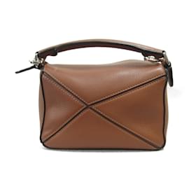 Loewe-Sac à épaule Mini Puzzle Loewe-Marron