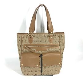 Bulgari Borsa tote in pelle beige Bvlgari Beige