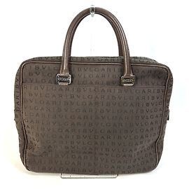 Bulgari Borsa a tracolla in tessuto marrone Bvlgari Marrone