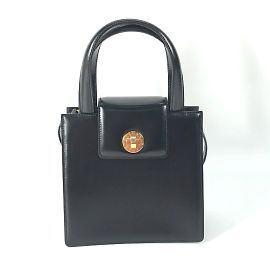 Bulgari Bvlgari Black Leather Handbag Black