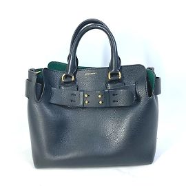 Borsa a spalla in pelle nera Burberry Nero