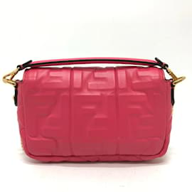 Fendi-Bolsa de Ombro Fendi 8BS017 FF Chain-Rosa