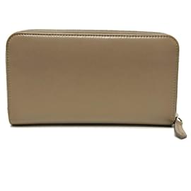Fendi-Fendi Beige Leather Long Wallet-Beige