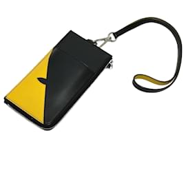 Fendi-Fendi Black Leather Coin Purse-Black