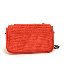 Fendi-Sac à bandoulière à double chaîne Fendi 8BR793-Rouge