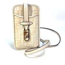Fendi 7AS131 Custodia per Smartphone Borsa a Spalla Orlock Beige