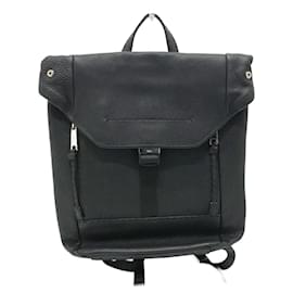 Fendi-Fendi 7VZ011 Black Leather Backpack-Black