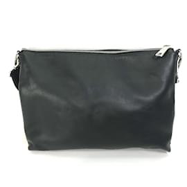 Fendi-Fendi 7VA470 Black Leather Shoulder Bag-Black