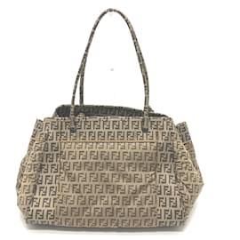 Fendi-Fendi 8BN174 Zucchino Handbag-Beige
