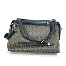 Fendi-Fendi 8BH253 Zucca Business 2WAY Shoulder Bag-Brown