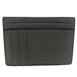 Fendi-Fendi Gray Leather Card Case-Brown