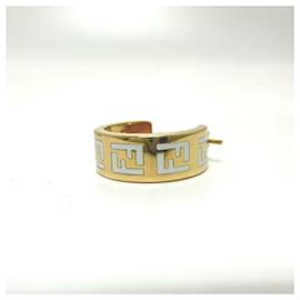 Fendi-Fendi Gold Plated Stud Earrings-Golden