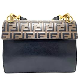 Fendi-Fendi 8BT283 FF Zucca 2WAY Shoulder Bag-Brown
