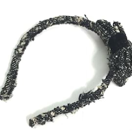 Chanel-Chanel Black Tweed Hair Band-Black