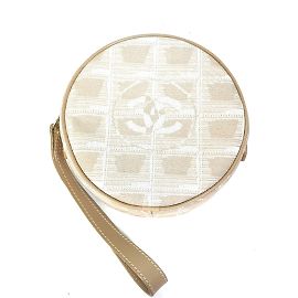 Chanel A17682 CC Marque Pochette Pouch Beige