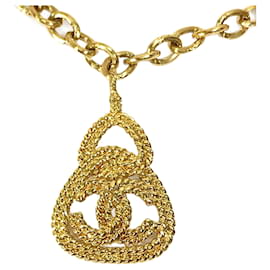 Chanel-Chanel CC Mark Gold Plated Necklace-Golden