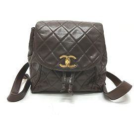 Chanel CC Mark Chain Backpack Brown