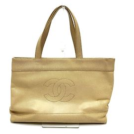 Borsa tote in pelle beige Chanel Beige