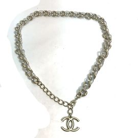 Cinto de glitter com corrente 17K Chanel Dourado