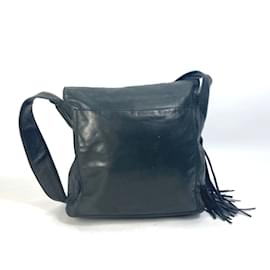 Chanel-Sac à épaule en cuir noir Chanel-Noir