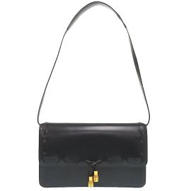 Hermès Bolsa de ombro em couro box navy com tassel Hermes Azul marinho