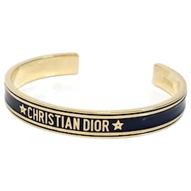 Christian Dior-Bracelet en métal doré marine Christian Dior-Doré,Bleu Marine