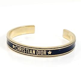 Christian Dior-Bracelet en métal doré marine Christian Dior-Doré,Bleu Marine