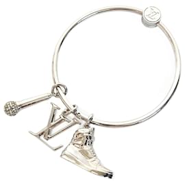 Louis Vuitton-Louis Vuitton Porte-Cle Round Ring Keychain-Silvery