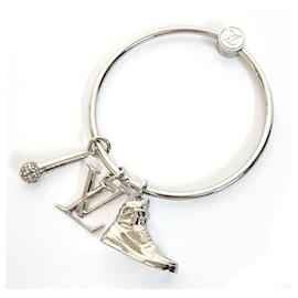Louis Vuitton-Louis Vuitton Porte-Cle Round Ring Keychain-Silvery