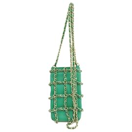 Chanel-Chanel Green Lambskin Shoulder Bag-Green