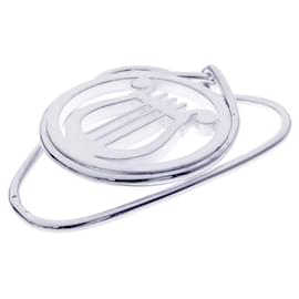 Hermès-Hermes Silver 925 Money Clip-Silvery
