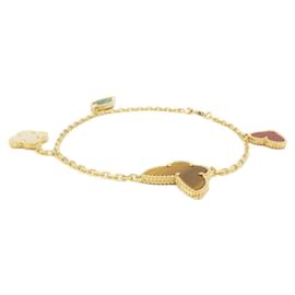 Van Cleef & Arpels-Pulseira charm Lucky Alhambra da Van Cleef & Arpels-Dourado