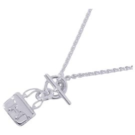 Hermès Collar Péndulo Constance Amuleto Hermes Plata