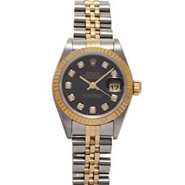 Rolex-Relógio Feminino Rolex Datejust 10P Diamante 69173G-Outro