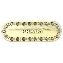 Prendedor de cabelo Plex para mulheres da Prada Cru