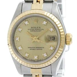 Rolex-Montre Rolex Datejust 69173G en or, acier et diamants-Autre