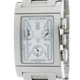 Bulgari-Bvlgari Rettangolo Stainless Steel Quartz Men's Watch RTC49S-Other