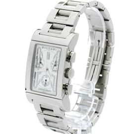 Bulgari-Bvlgari Rettangolo Stainless Steel Quartz Men's Watch RTC49S-Other