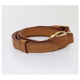 Louis Vuitton-LOUIS VUITTON Adjustable Shoulder Strap Leather 36.6""-43.7"" Beige Auth 81149-Beige