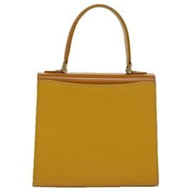 Autre Marque-Burberrys Hand Bag Leather Yellow Auth ep4711-Yellow