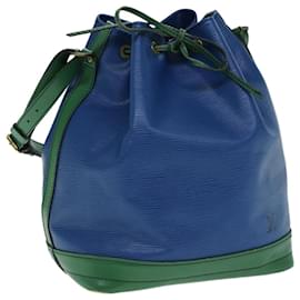 Louis Vuitton-LOUIS VUITTON Epi Noe Shoulder Bag Bicolor Green Blue M44044 LV Auth 80277-Blue,Green