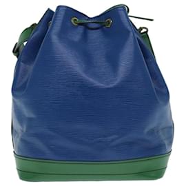 Louis Vuitton-LOUIS VUITTON Epi Noe Shoulder Bag Bicolor Green Blue M44044 LV Auth 80277-Blue,Green