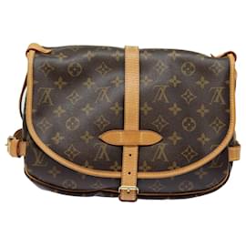Louis Vuitton-LOUIS VUITTON Monogram Saumur 30 Shoulder Bag M42256 LV Auth 80965A-Monogram