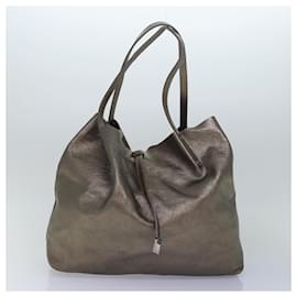 Autre Marque-Borsa a Spalla TIFFANY&Co. in Pelle Suede 2Set Oro Marrone Auth bs14615-Marrone,D'oro