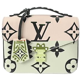 Louis Vuitton-Louis Vuitton Monogram Empreinte Pochette Metis Handbag-Black,Beige