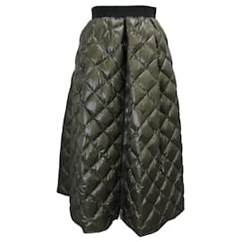 Moncler-Jupe en duvet matelassée verte olive Moncler-Vert