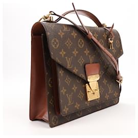 Louis Vuitton-Louis Vuitton Monogram Canvas Monceau 2Way Handbag-Brown