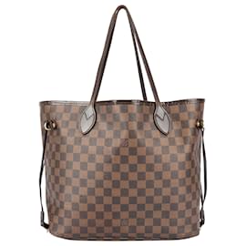 Louis Vuitton-Sac à main Louis Vuitton Damier Ebene Monogram Neverfull MM-Marron