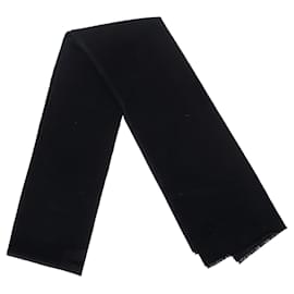 Balenciaga-Cachecol com logo Balenciaga em lã preta-Preto