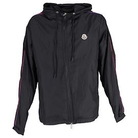 Giacca con cappuccio Moncler Hattab in poliestere nero Nero
